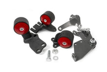 Load image into Gallery viewer, Innovative 88-91 Civic B-Series Black Steel Mounts 95A Bushings (Cable to Hydro Conversion)
