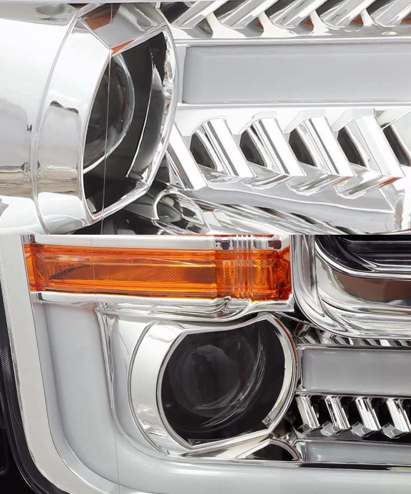 AlphaRex 15-17 Ford F-150 PRO-Series Projector Headlights Plank Style Chrm w/Activ Light/Seq Signal - GTR Auto