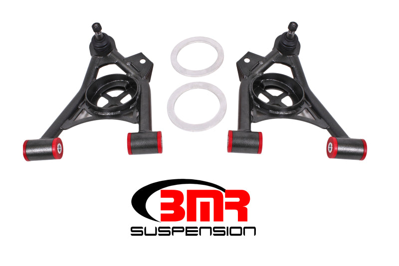 BMR 79-93 Mustang Fox Lower Control A-Arm Front w/ Spring Pocket/Tall Ball Joint - Black Hammertone - GTR Auto