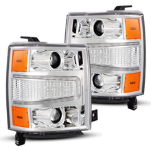 Load image into Gallery viewer, AlphaRex 04-15 Chevy 1500HD LUXX LED Proj Headlights Chrome w/Seq Activation Light / Seq Signal - GTR Auto