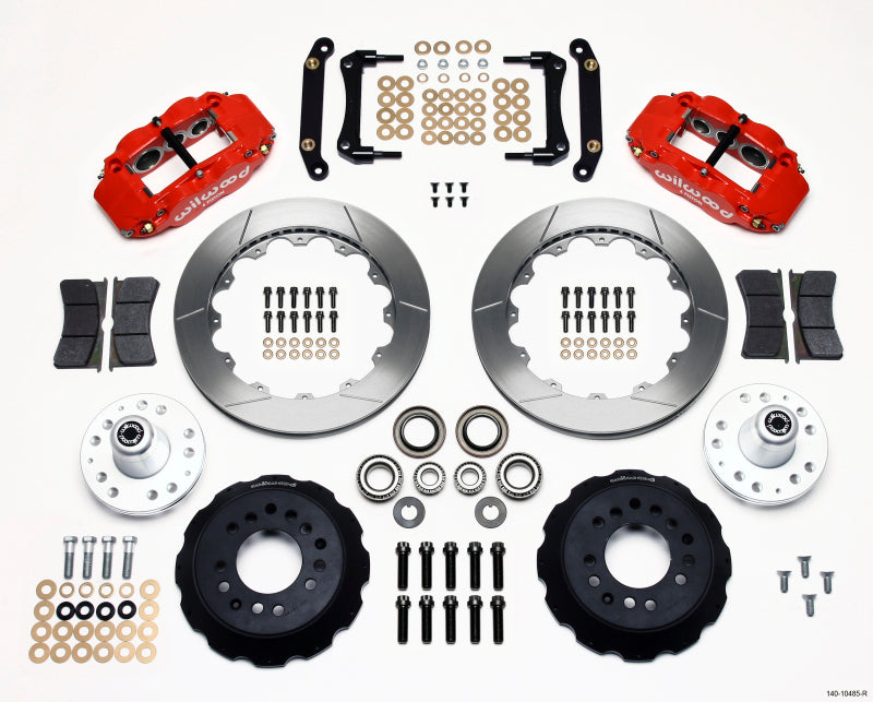 Wilwood Narrow Superlite 6R Front Hub Kit 12.88in Red 70-78 Camaro (*Line Kit Needed*) - GTR Auto