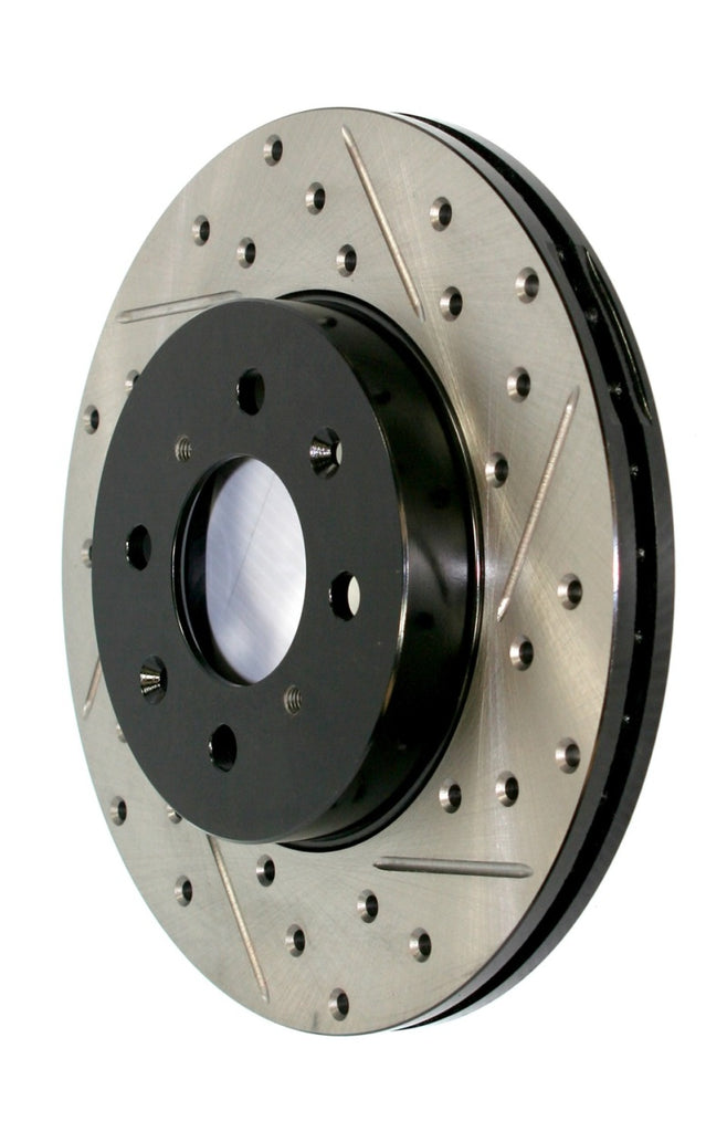 StopTech 03-09 Chrysler PT Cruiser Tur / 03-05 Dodge Neon SRT-4 Front Left Slotted & Drilled Rotor