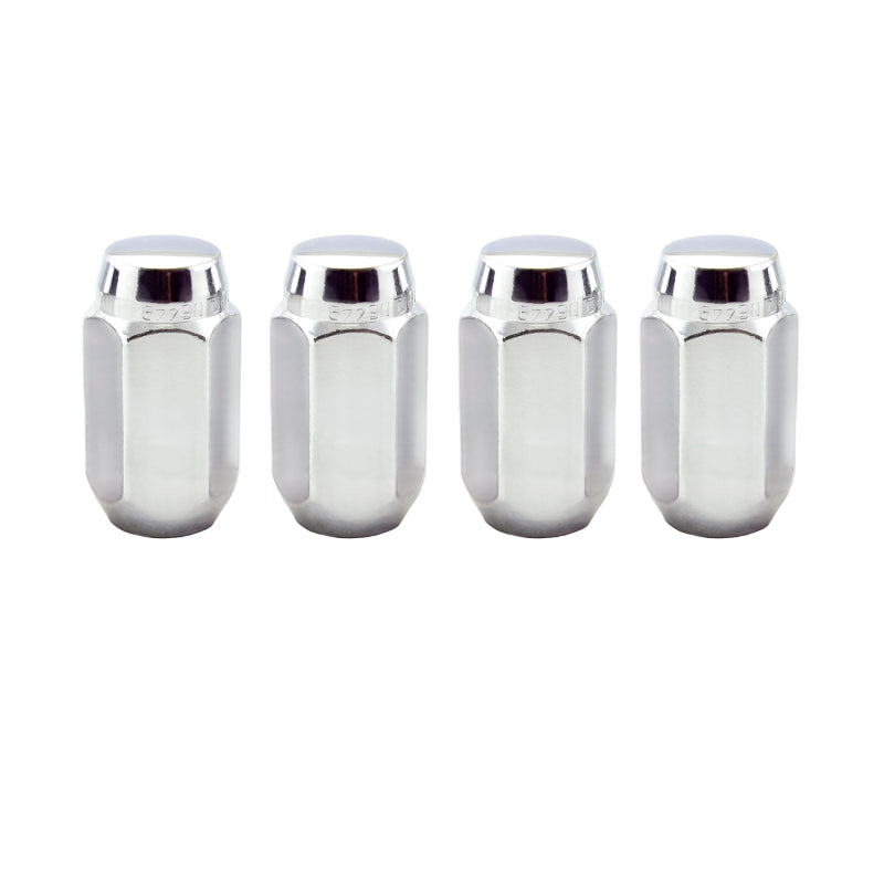 McGard Hex Lug Nut (Cone Seat) 9/16-18 / 7/8 Hex / 1.75in. Length (4-Pack) - Chrome - GTR Auto