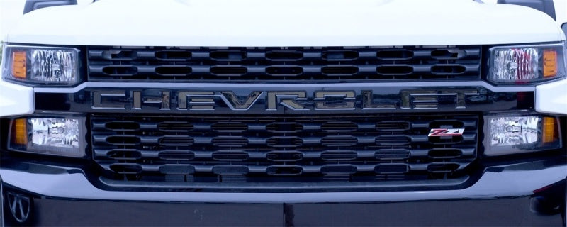 Putco 2020 Chevy Silverado HD - Grille Letters - Black Platinum Chevrolet Letters 55553BPGM