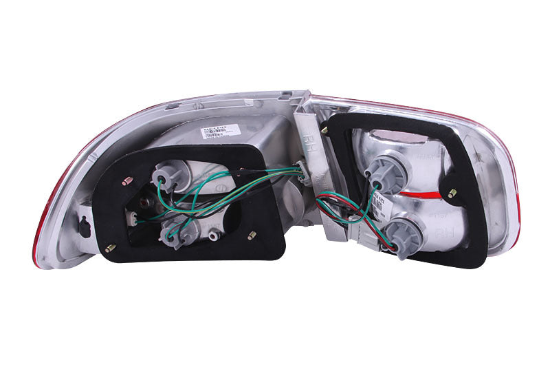 ANZO 1992-1995 Honda Civic Taillights Red/Clear - GTR Auto