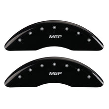 Load image into Gallery viewer, MGP 4 Caliper Covers Engraved Front &amp; Rear MGP Black finish silver ch - GTR Auto