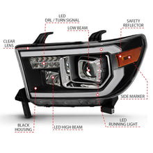 Load image into Gallery viewer, ANZO 2007-2014 Toyota Tundra Projector Light Bar H.L Black Amber(Led High Beam) (Halogen Version) - GTR Auto