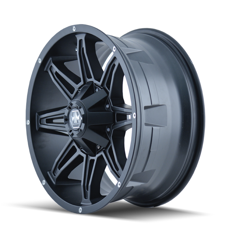 Mayhem 8090 Rampage 20x9 / 5x150 BP / 18mm Offset / 110mm Hub Matte Black Wheel - GTR Auto