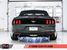 Load image into Gallery viewer, AWE Tuning S550 Mustang EcoBoost Axle-Back Exhaust - Touring Edition (Chrome Silver Tips)