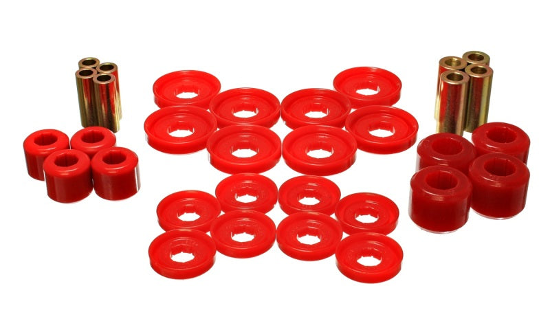 Energy Suspension 03-09 Dodge RAM 1500/2500/3500 Pickup Red Front End Control Arm Bushing Set - GTR Auto