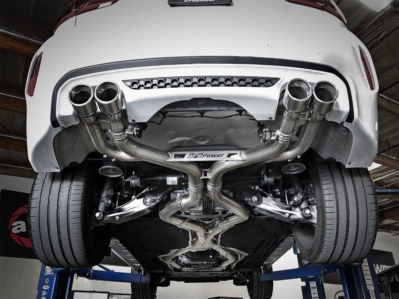 aFe MACH Force-Xp 3.5in. 304 SS C/B Exhaust w/o Muffler 15-18 BMW X5 M V8-4.4L (tt) - Polished Tip - GTR Auto