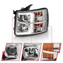 Load image into Gallery viewer, ANZO 2007-2013 Chevy Silverado 1500 Projector Plank Style Chrome Amber - GTR Auto