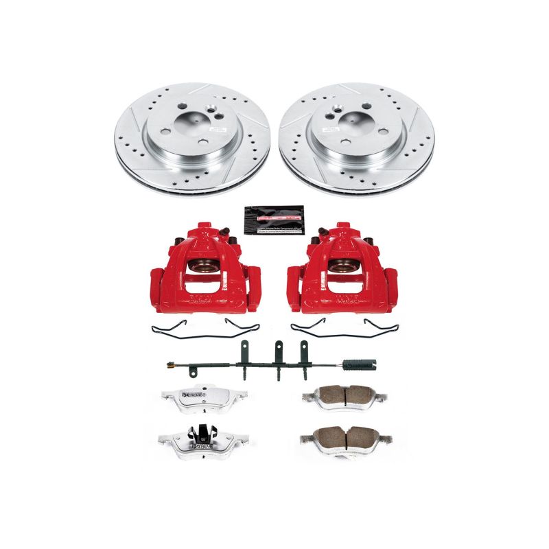 Power Stop 07-08 Mini Cooper Front Z26 Street Warrior Brake Kit w/Calipers - GTR Auto