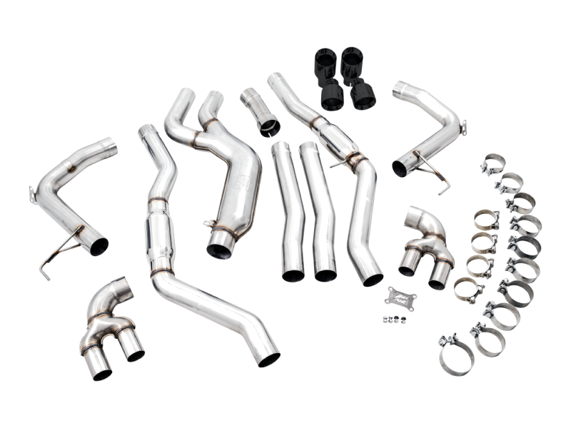 AWE Tuning 2019+ BMW M340i (G20) Track Edition Exhaust - Quad Diamond Black Tips - GTR Auto