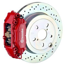 Load image into Gallery viewer, Brembo 66-89 911S/SC/Carrera Rear GT BBK 4 Piston Cast 2pc 309x28 1pc Rotor Drilled-Red 2C4.5001A2