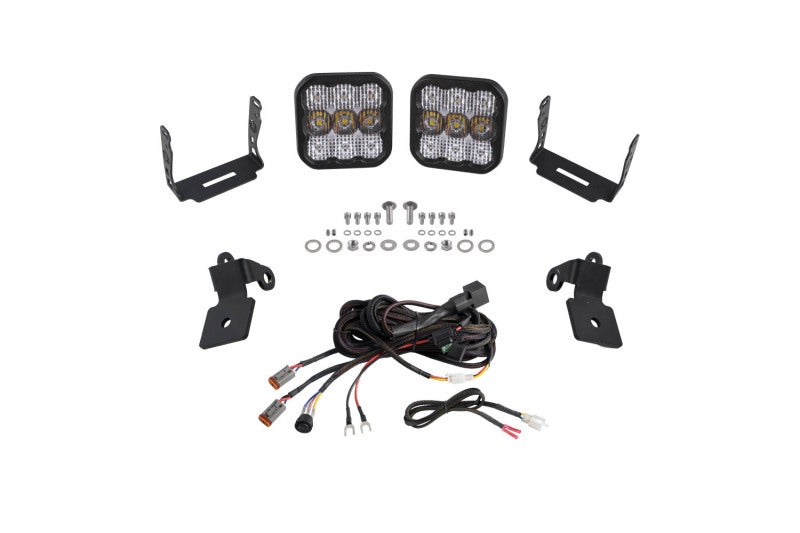 Diode Dynamics 20-Present Polaris RZR A-Pillar LED Pod Kit SS5 Sport - White Combo DD7639