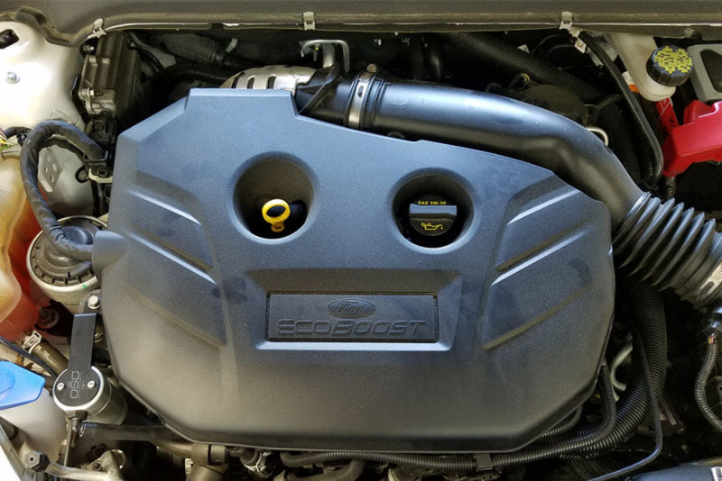 J&amp;L 13-19 Ford Fusion 2.0L EcoBoost Passenger Side Oil Separator 3.0 - Clear Anodized - GTR Auto