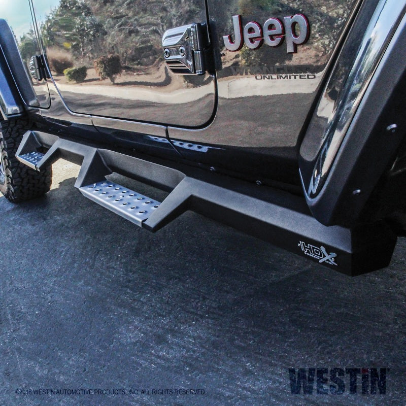 Westin/HDX 2018 Jeep Wrangler JL Unlimited Drop Nerf Step Bars - Textured Black - GTR Auto
