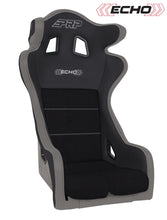 Load image into Gallery viewer, PRP Echo Composite Seat- Black/Grey (PRP Silver Outline/Delta Silver- Silver Stitching)