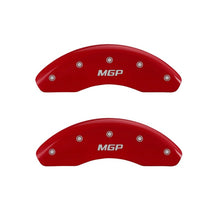 Load image into Gallery viewer, MGP Front set 2 Caliper Covers Engraved Front MGP Red finish silver ch - GTR Auto