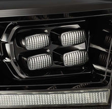 Load image into Gallery viewer, AlphaRex 09-18 Dodge Ram 2500HD LUXX LED Proj Headlights Plank Style Black w/Seq Signal/Smoked DRL - GTR Auto