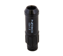 Load image into Gallery viewer, NRG 700 Series M12 X 1.5 Steel Lug Nut w/Dust Cap Cover Set 21 Pc w/Locks &amp; Lock Socket - Black LN-LS700BK-21