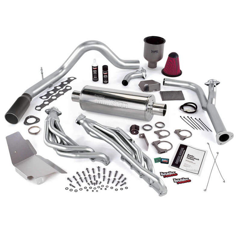 Banks Power 99-04 Ford 6.8L Truck EGR-Late Cat PowerPack System - SS Single Exhaust w/ Black Tip - GTR Auto