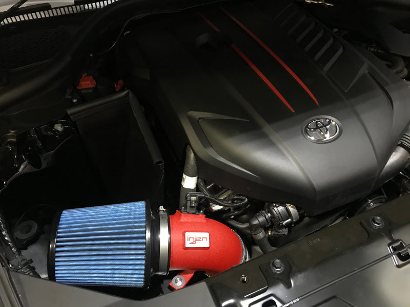 Injen 2020 Toyota Supra L6-3.0L Turbo (A90) SP Cold Air Intake System - Wrinkle Red - GTR Auto