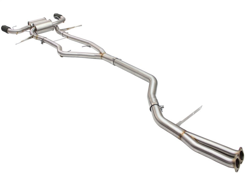 aFe MACHForce XP SS-304 Black Tip 3.0in-2.5in Dia Cat Back Exhaust 11-13 BMW 335i (E90/E92) 3.0L - GTR Auto