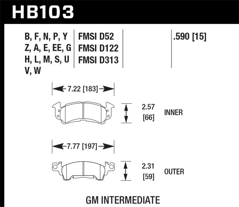 Hawk HP+ Street Brake Pads - GTR Auto