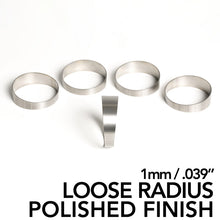 Load image into Gallery viewer, Ticon Industries 4in Pie Cut 1.37D Loose Radius 1mm/0.039in - 5 Pack (Polished) - GTR Auto