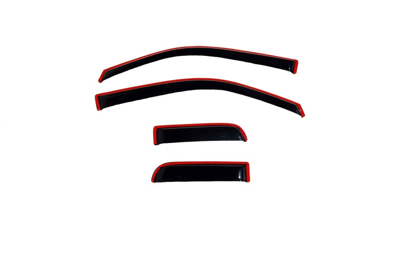 AVS 04-14 Ford F-150 Supercab Ventvisor In-Channel Front & Rear Window Deflectors 4pc - Smoke - GTR Auto