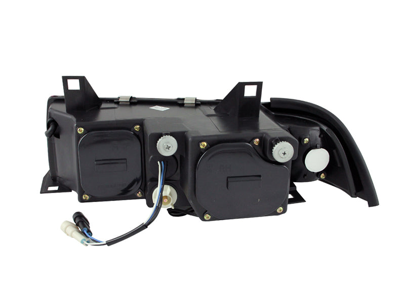 ANZO 1992-1998 BMW 3 Series E36 Projector Headlights w/ Halo Black G2 1 pc - GTR Auto