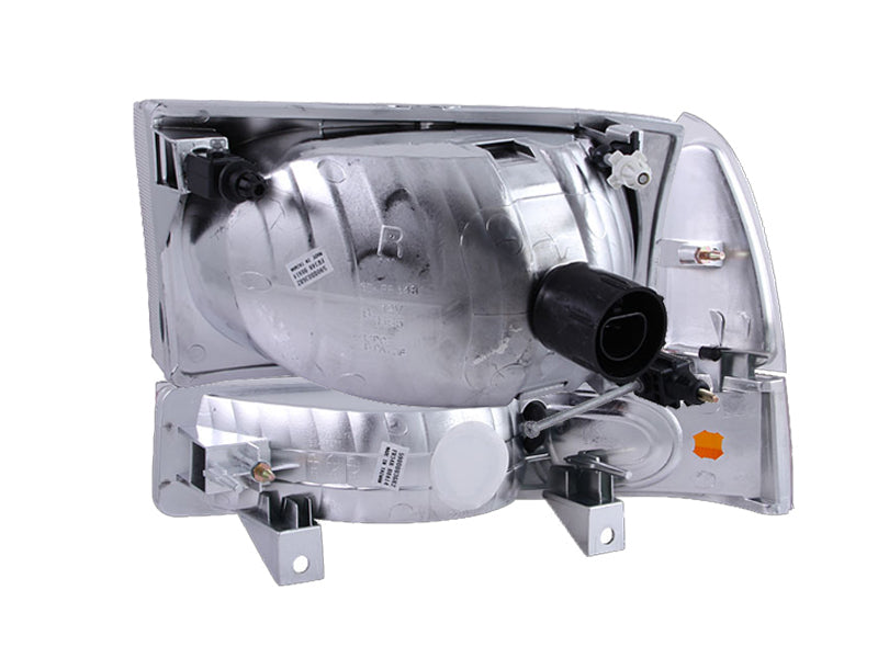 ANZO 2000-2004 Ford Excursion Crystal Headlights Chrome w/ Corner Lights 2pc - GTR Auto