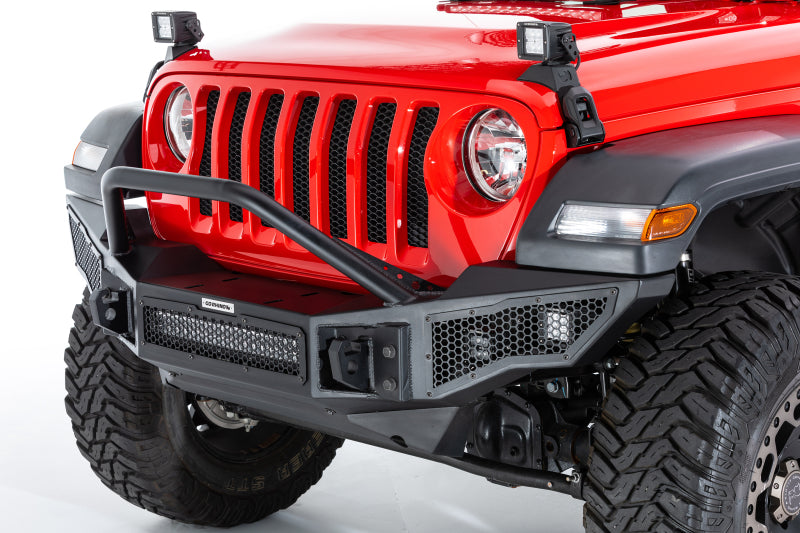 Go Rhino 07-20 Jeep Wrangler JL/JLU/JK/JKU/Gladiator JT Rockline Full Width Bumper w/ Overrider - GTR Auto