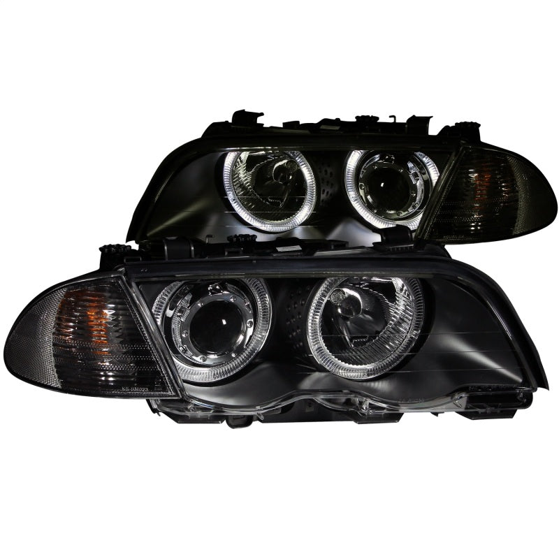 ANZO 1999-2001 BMW 3 Series E46 Projector Headlights w/ Halo Black (CCFL) - GTR Auto