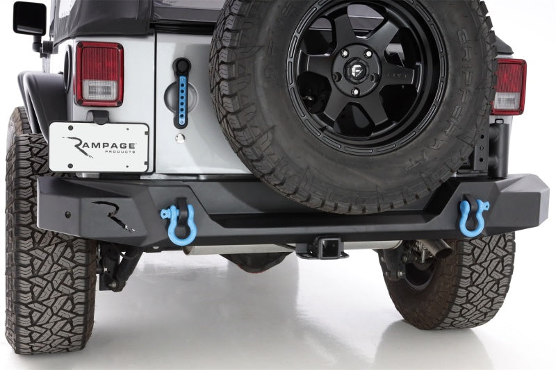 Rampage 07-18 Jeep Wrangler JK (Incl. Unlimited) TrailGuard Rear Bumper - Black