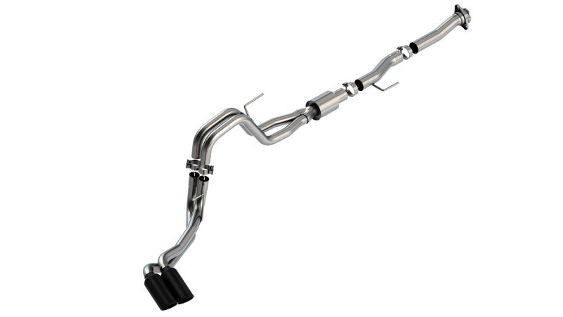 Borla F-150 2021 5.0L 2dr RC SB (122.8 WB) XL/XLT 3/2.25 DSE Cat-Back ATAK Black Chrome Tips - GTR Auto