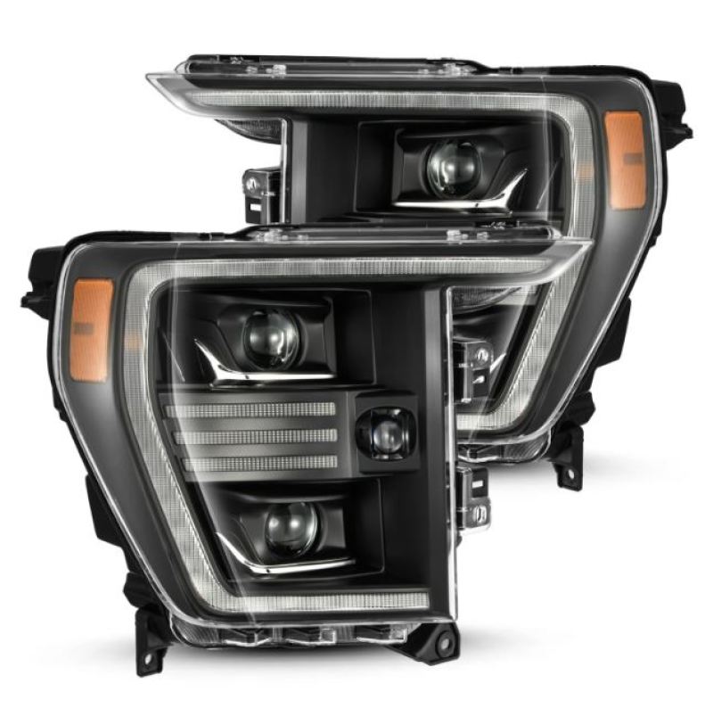 AlphaRex 21-22 Ford F150 PRO-Series Projector headlights Black w/Activ Light/Seq Signal - GTR Auto