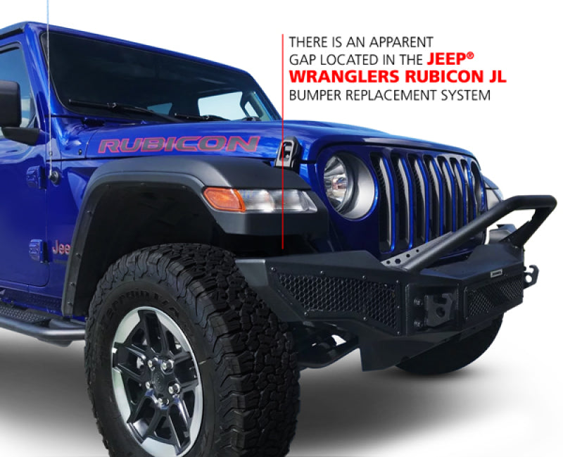 Go Rhino 07-20 Jeep Wrangler JL/JLU/JK/JKU/Gladiator JT Rockline Full Width Bumper w/ Overrider - GTR Auto
