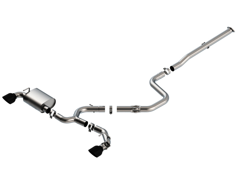 Borla 19-20 Hyundai Veloster N 2.0L I4 MT FWD 2DR 3in ATAK CatBack Exhaust w/ Black Chrome Tips - GTR Auto