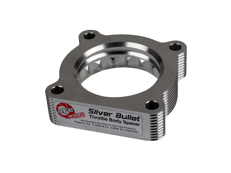 aFe 07-12 Dodge 1500 / 07-12 Dodge Dakota V6 3.7L Silver Bullet Throttle Body Spacer - Silver - GTR Auto