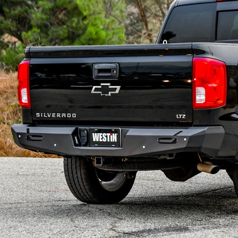 Westin 14-18 Chevy Silverado 1500 Pro-Series Rear Bumper - Textured Black - GTR Auto