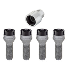 Load image into Gallery viewer, McGard Wheel Lock Bolt Set - 4pk. (Cone Seat) M14X1.5 / 17mm Hex / 31.0mm Shank Length - Black - GTR Auto