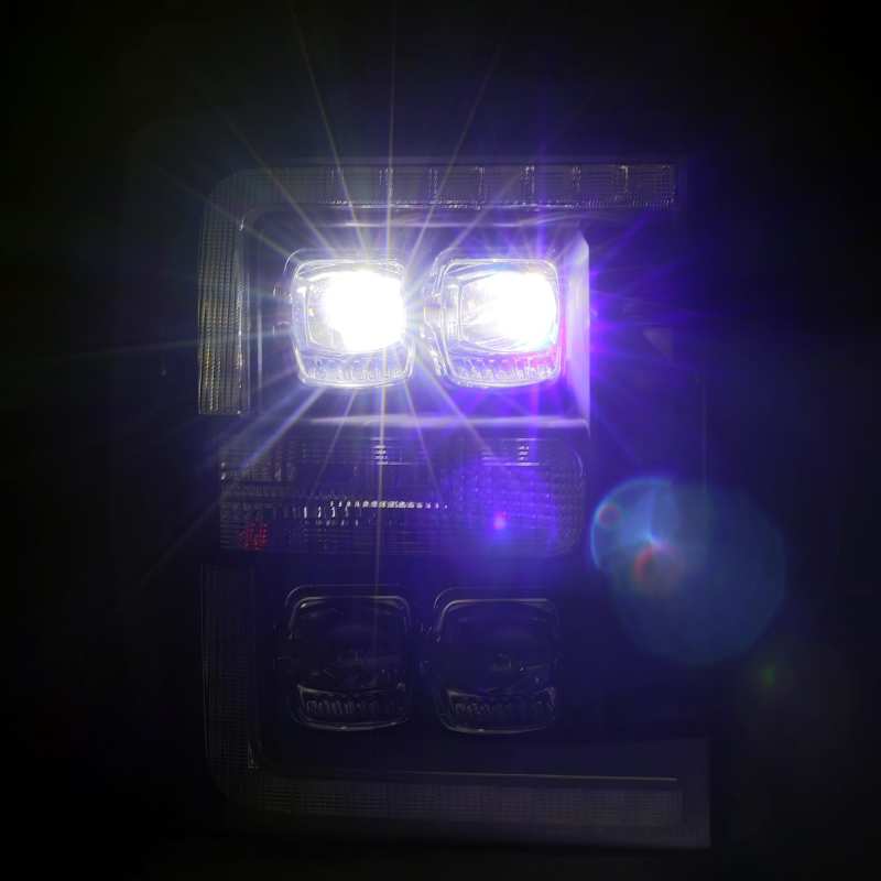 AlphaRex 11-16 Ford F-350 SD NOVA LED Proj Headlights Plank Style Chrm w/Activ Light/Seq Signal - GTR Auto