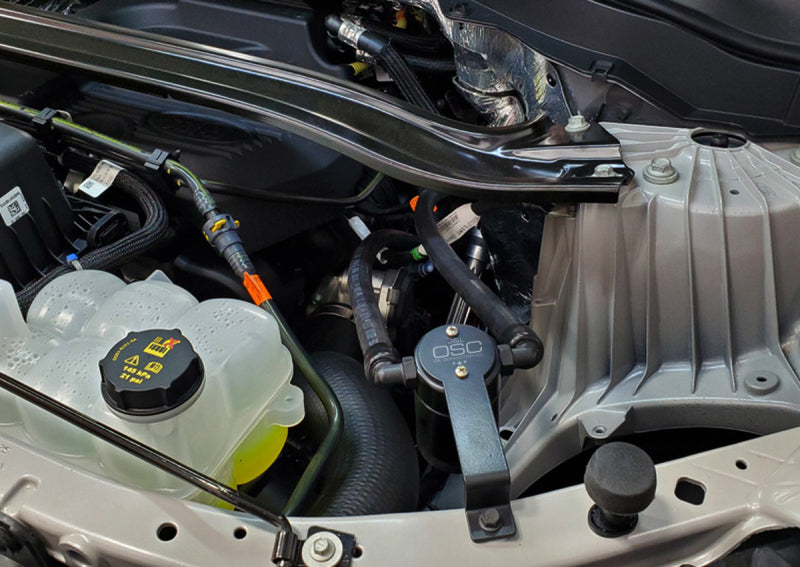 J&amp;L 2020-2024 Ford Explorer 2.3L EcoBoost Driver Side Oil Separator 3.0 - Black Anodized - GTR Auto