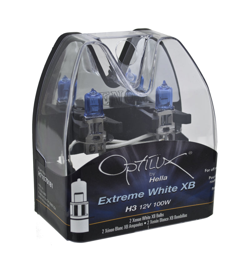 Hella Optilux H3 12V / 100W Xenon White XB Light Bulb - GTR Auto