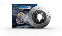 Load image into Gallery viewer, SHW 12-13 Audi TT Quattro RS 2.5L Front Drilled-Dimpled Lightweight Brake Rotor (8J0615301K)