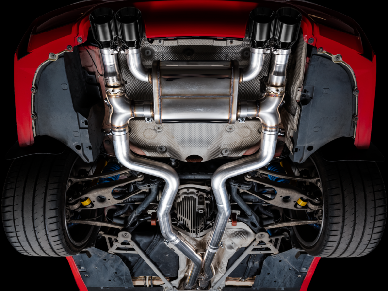 AWE Tuning BMW F8X M3/M4 Track Edition Catback Exhaust - Chrome Silver Tips - GTR Auto