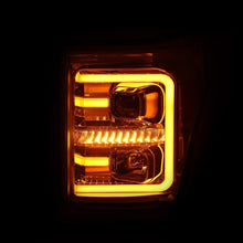 Load image into Gallery viewer, ANZO 11-16 Ford F-250/F-350/F-450 Projector Headlights w/ Plank Style Switchback Chrome w/Amber - GTR Auto
